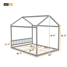 Load image into Gallery viewer, Wooden House Bed With Headboard