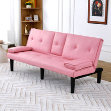 Load image into Gallery viewer, Sofa Bed With Foldable Design And Cup Holder