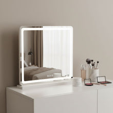 Load image into Gallery viewer, 22" Lighted Freestanding Frameless Makeup Shaving Tabletop Mirror - Clear