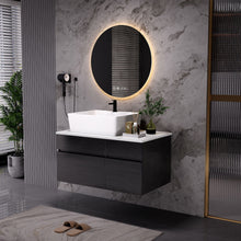 Load image into Gallery viewer, Floating Bathroom Vanity With Sink For Small Bathroom - White / Black