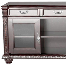 Load image into Gallery viewer, Wood Cabinet Enclosed Storage TV Stand - Dark Brown