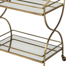 Load image into Gallery viewer, Antique Bar Cart - Gold