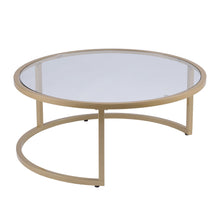 Load image into Gallery viewer, Glass Round Nested Coffee Tables (Set of 2) - Gold