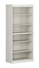 Load image into Gallery viewer, Adjustable Six Tier Library Bookcase - Off White