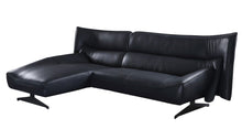 Load image into Gallery viewer, Top Grain Leather L Shaped Two Piece Sofa Chaise Sectional - Dark Gray