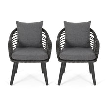 Load image into Gallery viewer, Outdoor Accent Chair With Aluminum Frame And Rattan Seating