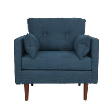 Load image into Gallery viewer, Enchantica - Upholstered Fabric Club Chair With Button Tufted And 2 Accent Pillows