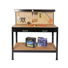 Load image into Gallery viewer, Wood Work Bench - Black / Light Brown