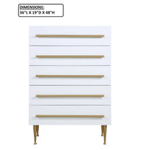 Load image into Gallery viewer, Contemporary 5 Drawer Chest For Bedroom