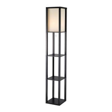 Load image into Gallery viewer, Sleek Column Style Floor Lamp With Storage - Black / White