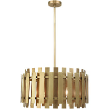 Load image into Gallery viewer, 20" Six Light Dimmable Chandelier With Shades - Brass