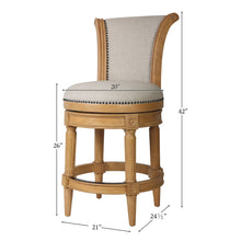 Load image into Gallery viewer, Swivel Barstool With High-Back