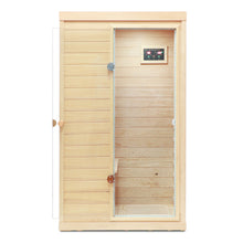 Load image into Gallery viewer, Hemlock Mini 1 Person Far Infrared Door Indoor Sauna Room