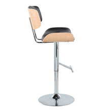 Load image into Gallery viewer, Lombardi - Contemporary Adjustable Barstool With Swivel With Straight T Footrest (Set of 2)