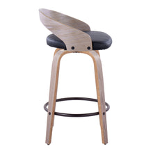 Load image into Gallery viewer, Grotto - Mid Century Modern Fixed Height Counter Stool With Swivel With Round Footrest (Set of 2)