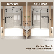 Load image into Gallery viewer, Frameless Sliding Bathtub Door With Frame