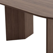 Load image into Gallery viewer, Solid Wood Double Pedestal Base Oval Dining Table - Walnut