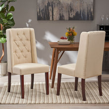 Load image into Gallery viewer, Sophisticated Tufted Dining Chair With High Back Design