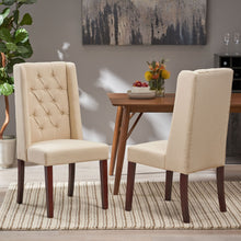 Load image into Gallery viewer, Sophisticated Tufted Dining Chair With High Back Design