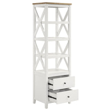 Load image into Gallery viewer, Delaney - 4 Shelf Bookcase With Top Storage Tower - White