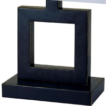 Load image into Gallery viewer, Open Square Table Lamp With White Rectangle Shade - Bronze