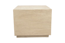 Load image into Gallery viewer, 16" Distressed Solid Wood Square Block End Table - Natural