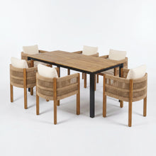 Load image into Gallery viewer, Outdoor Dining Set & Table And Rope Chairs