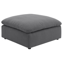 Load image into Gallery viewer, Greeley - Upholstered Square Ottoman With Cushion - Charcoal