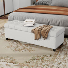 Load image into Gallery viewer, Upholstered Storage Ottoman Bench, Foot Rest For Bedroom