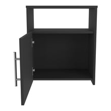 Load image into Gallery viewer, 19.9" x 13.4" x 23.1" Faux Wood Nightstand With Storage - Black