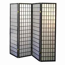 Load image into Gallery viewer, Folding Four Panel Screen Room Divider (469129) - Black / White