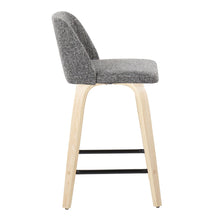 Load image into Gallery viewer, Toriano - Contemporary Modern Design Fixed Height Counter Stool With Swivel With Square Footrest (Set of 2)