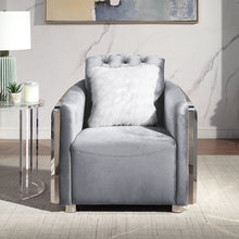 Load image into Gallery viewer, Accent Chair With Button Tufted Diamond Grid & 1 Pillow For Living Room