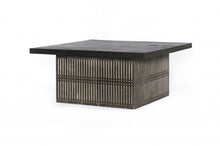 Load image into Gallery viewer, Carved Wood Storage Coffee Table - Rustic Brown