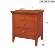 Load image into Gallery viewer, 3 Drawer Nightstand & Dove Tailed Drawers