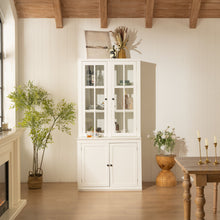 Load image into Gallery viewer, Retro Style Hutch Cabinet With Glass Door, China Cabinet For Home