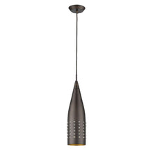 Load image into Gallery viewer, Narrow Hanging Light With Glass Studs - Bronze
