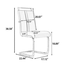 Load image into Gallery viewer, Modern Dining Chairs With High Back Upholstered Design Metal Legs