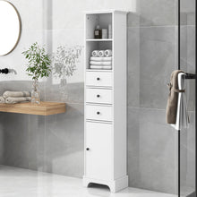 Load image into Gallery viewer, Tall Storage Cabinet With 3 Drawers And Adjustable Shelves For Bathroom