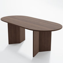 Load image into Gallery viewer, Double Pedestal Base Oval Dining Table (691646) - Brown