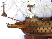 Load image into Gallery viewer, Hand Painted Model Boat Tabletop Sculpture (401966) - Brown