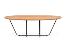 Load image into Gallery viewer, Industrial Small Powder Metal Coffee Table - Oak And Black