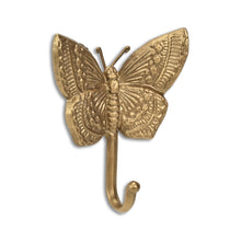 Load image into Gallery viewer, 5" Iron Butterfly Wall Hook - Gold