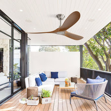 Load image into Gallery viewer, Outdoor Ceiling Fan No Light With 3 Blades Smart App Control - Brushed Nickel