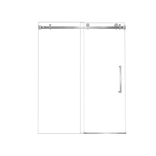 Load image into Gallery viewer, Frameless Single Sliding Shower Door & Handle And Square Tube Track