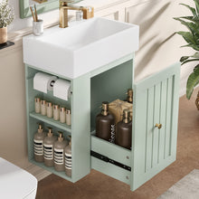 Load image into Gallery viewer, Modern Bathroom Vanity With Sink, Storage Cabinet, Drawer & Side Shelf