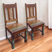 Load image into Gallery viewer, Slat Back Dining Side Chairs (Set of 2) - Brown