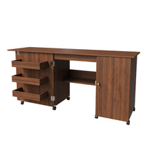 Load image into Gallery viewer, Foldable Sewing Table With Locking Casters