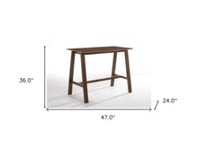 Load image into Gallery viewer, 47" Rectangular Counter Height Wood Dining Table - Brown