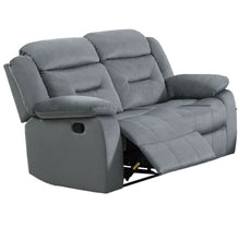 Load image into Gallery viewer, Modern Loveseat With Pillow Arms, Plush Backrest, Horizontal Tufting, USB Port